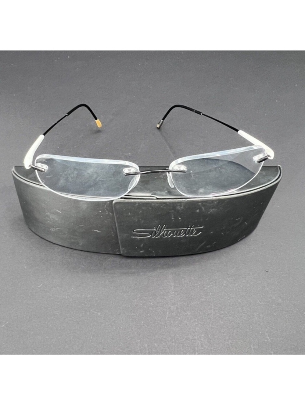Silhouette Eyeglasses Rimless Frames Titanium White / Black
